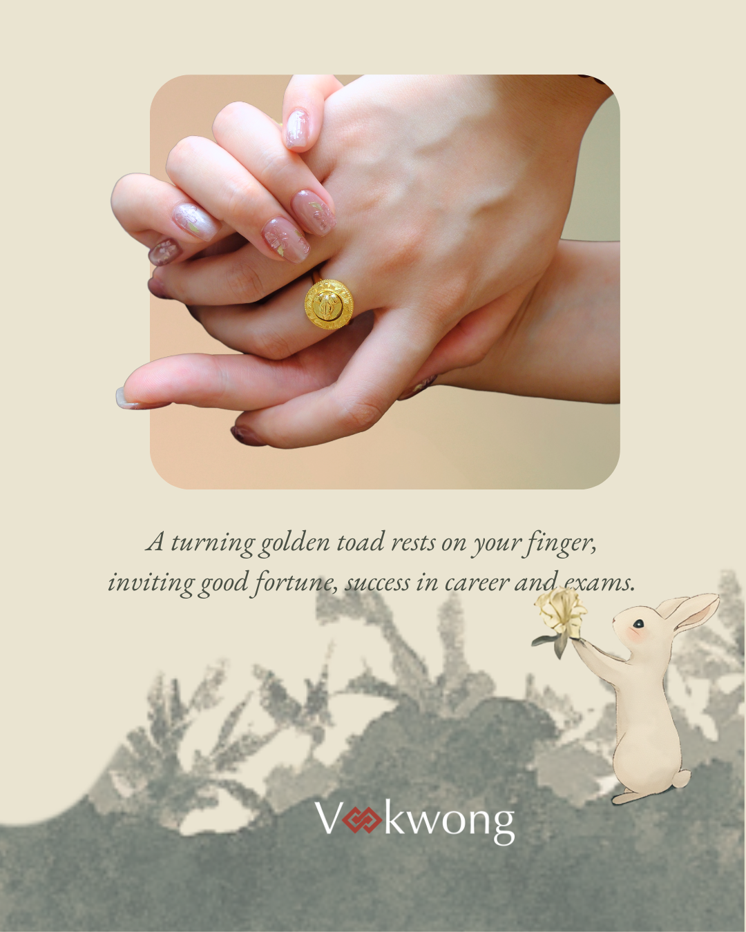 Lucky Toad | Gilded Rotatable Toad Ring