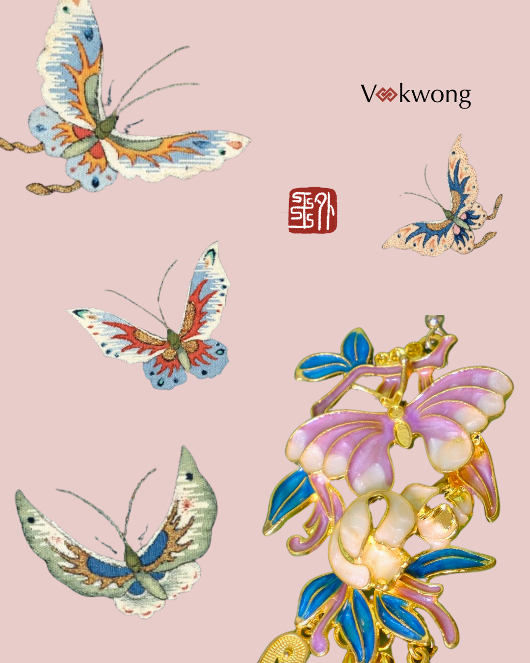 Fluttering Fragrance | Butterfly Statement Earrings