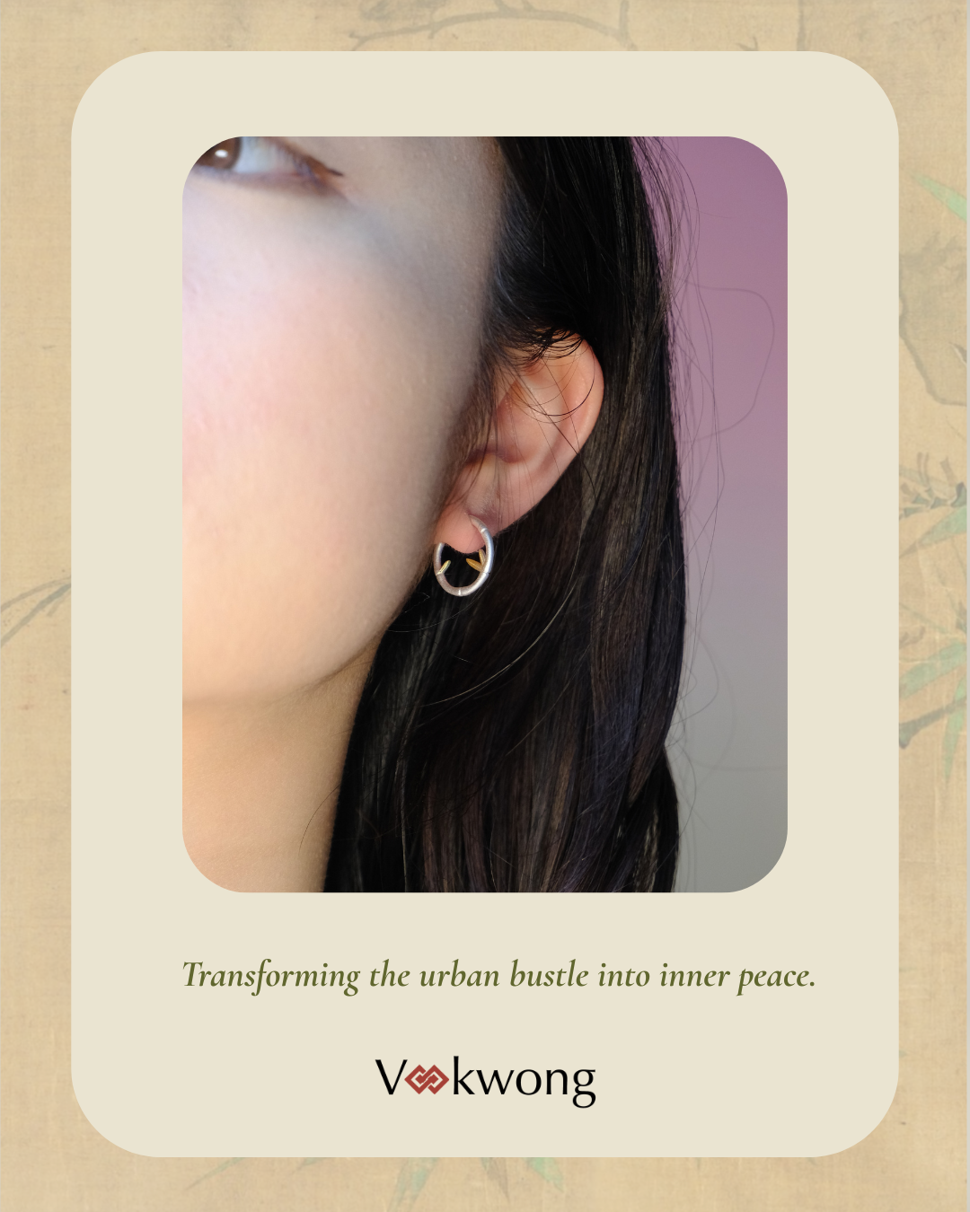 Zen Sprout | Chinese Bamboo Silver Earrings
