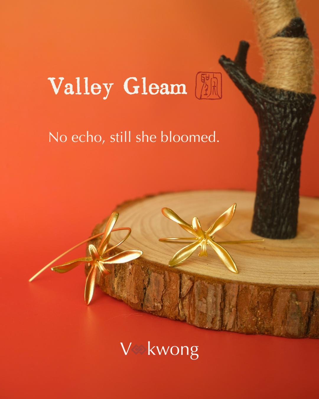 Valley Gleam | Silver Orchid Earrings