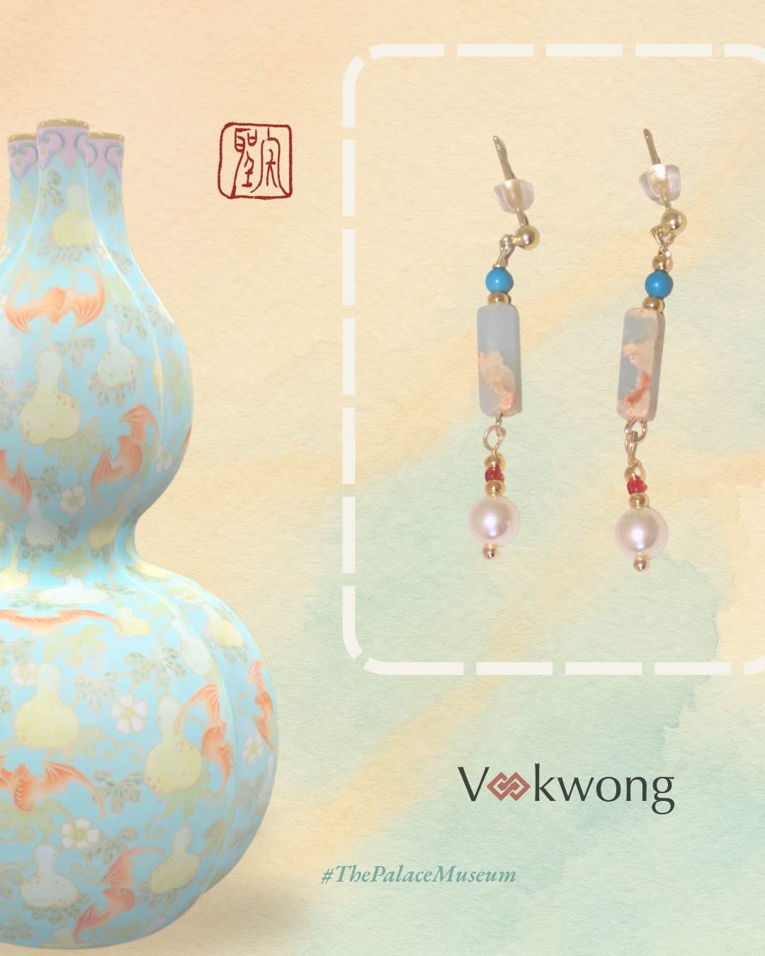 Porcelain Mirage | Sterling Silver Dangle Earrings