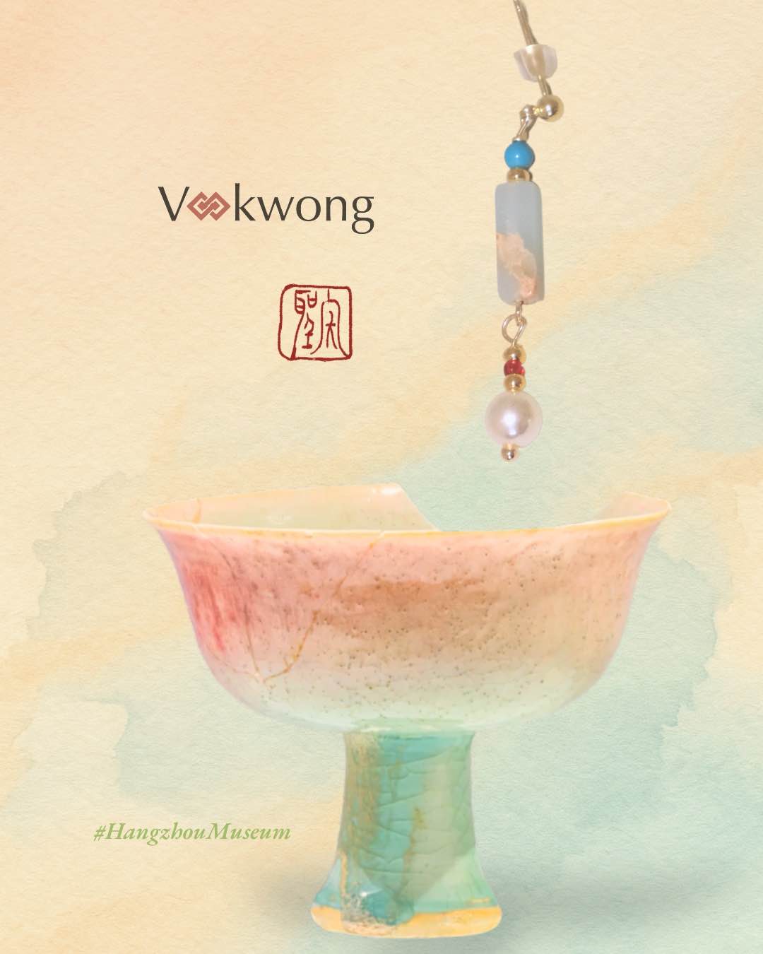 Porcelain Mirage | Sterling Silver Dangle Earrings