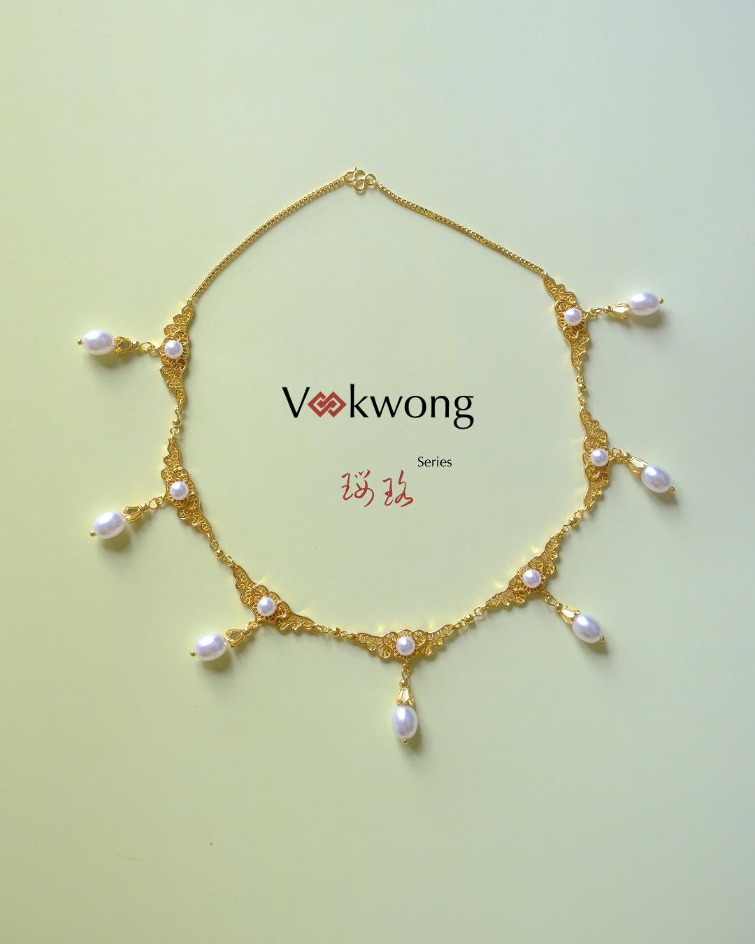 Wishbound Scroll | Lucky Charm Choker with Imitation Pearls